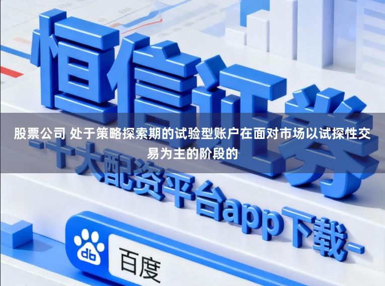 股票公司 处于策略探索期的试验型账户在面对市场以试探性交易为主的阶段的