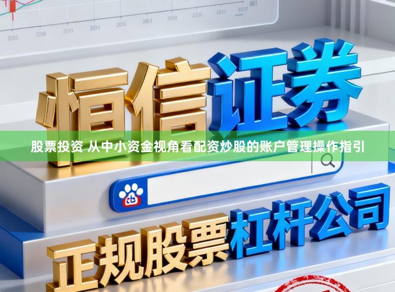 股票投资 从中小资金视角看配资炒股的账户管理操作指引